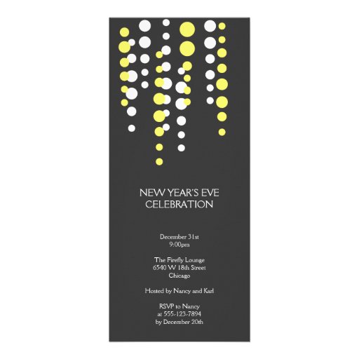 Champagne bubble grey modern chic holiday party invitations