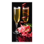 champagne glass cartes de vœux avec photo