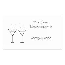 "Champagne Glasses" Business Cards