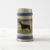 CHAMPION DOBERMAN STEIN COFFEE MUGS