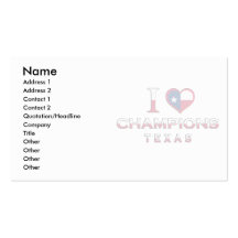 Champions, Texas Business Card