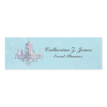 Chandelier Skinny Business Card - Blue