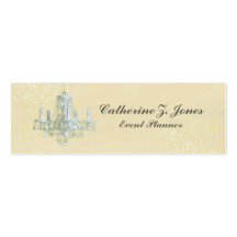 Chandelier Skinny Business Card - Cream