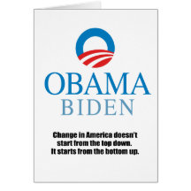 CHANGE IN AMERICA DOESN'T START FROM THE TOP DOWN GREETING CARD
