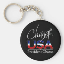 Change USA Obama - Keychain