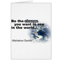change white greeting card