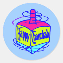 Chanukah Dreidel Stickers