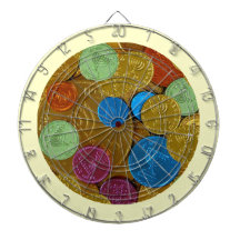 Chanukah Menorahs, Dreidels, Gelt Dart Board