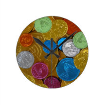 Chanukah Time Round Wall Clock
