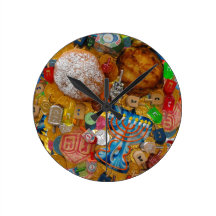 Chanukah Time Round Wallclocks