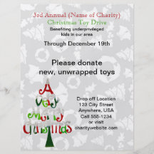 Charity Annual Christmas Toy Drive Flyer