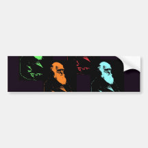 Charles Darwin Collage Bumper Stickers