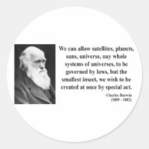 Charles Darwin Quote 4b Round Sticker