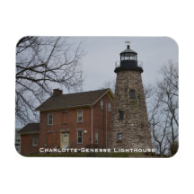 Charlotte-Genesee Lighthouse & Keepers House Rectangle Magnet