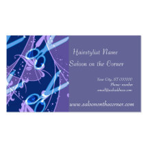 Charming Scissors Purple Business Card