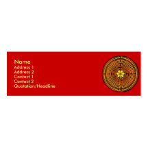 Chartres Labyrinth Fire Profile Cards Business Card Template