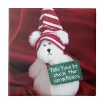 Chasing Snowflakes Ceramic Tile