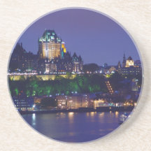 Chateau Frontenac Castle Night Quebec Coaster