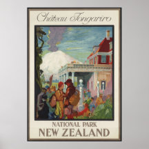 Chateau Tongariro New Zealand Poster