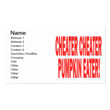 Cheater Cheater Business Card