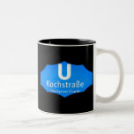 Checkpoint Charlie, Kochstrabe, UBahn, Blue,/Blk Coffee Mugs