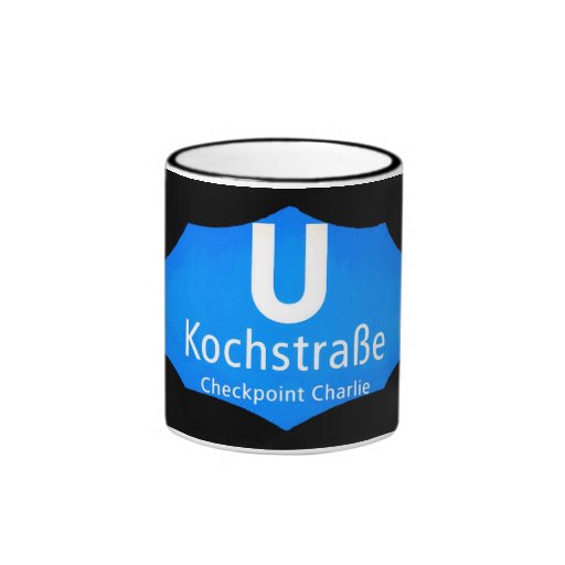 Checkpoint Charlie, Kochstrabe, UBahn, Blue,/Blk Mug