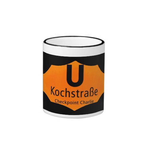 Checkpoint Charlie, Kochstrabe, UBahn, Orange,/Blk Mug