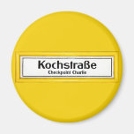 Checkpoint Charlie, Kochstrabe, Yellow Border Fridge Magnet