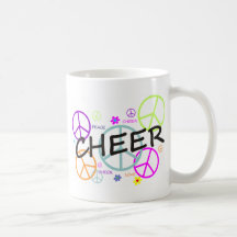 Cheer Coloured Peace Signs Coffee Mug
