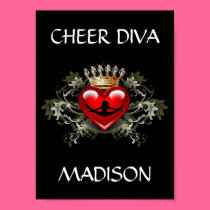 CHEER DIVA POSTER PERSONALIZE posters