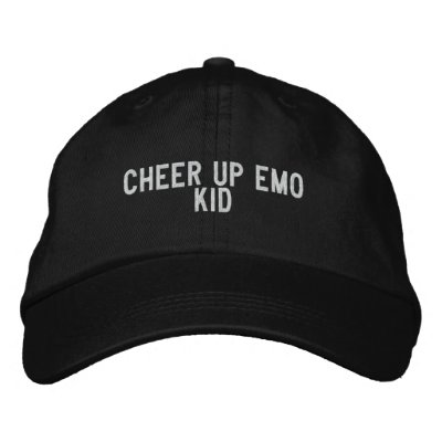 cheer up emo kid embroidered baseball cap