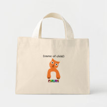 Cheerful Cat Personalised Child's Mini Shopper Bag