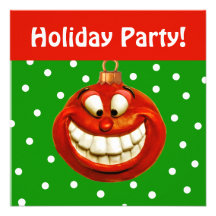 Cheerful Christms Ornament Custom Invite