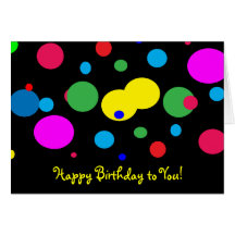 Cheerful Colour Circles Birthday Greeting Card