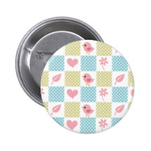 Cheerful morning badge button