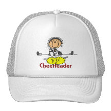 Cheerleader Stick Figure Mesh Hats