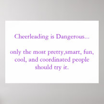 Cheerleading is Dangerous Poster