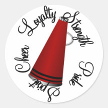 Cheerleading Round Sticker