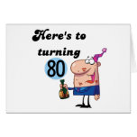 Cheers to 80 Birthday Tshirts and Gifts Greeting Card