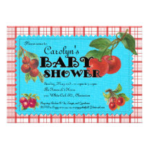 Cheery Cherry Baby Shower Invitation