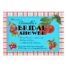 Cheery Cherry Bridal Shower Invitation