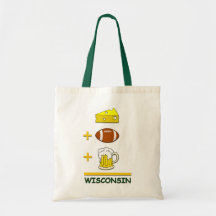 Cheese Football Beer Wisconsin Bags