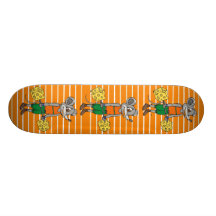 Cheese Weightlifting Mouse Skate Deck