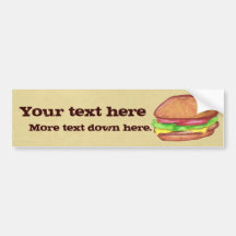 Cheeseburger Bumper Sticker