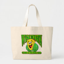 CheeseHead Cartoon 2 Tote Bags