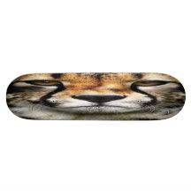 Cheetah Face Skateboard