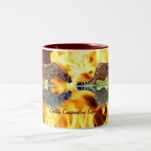 Cheetah & Flames Big Cat Wildlife Art  Mug