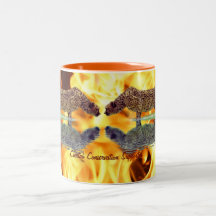 Cheetah & Flames Big Cat Wildlife Art  Mug