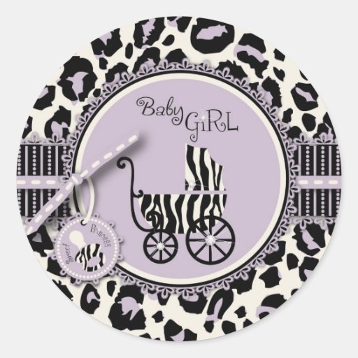 Cheetah Girl Sticker Lilac
