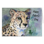 Cheetah Portrait Father's Day Card